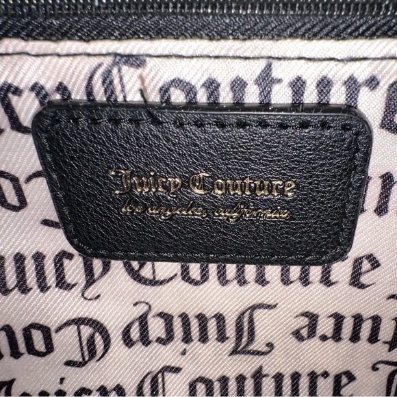 NWT Juicy Couture Black Velour Liquorice Extra Spender Tote Crossbody - Picture 10 of 10